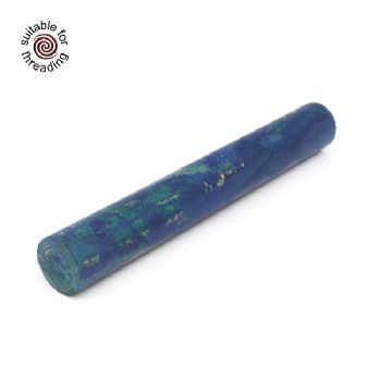Blue Green & White - ebonite rod